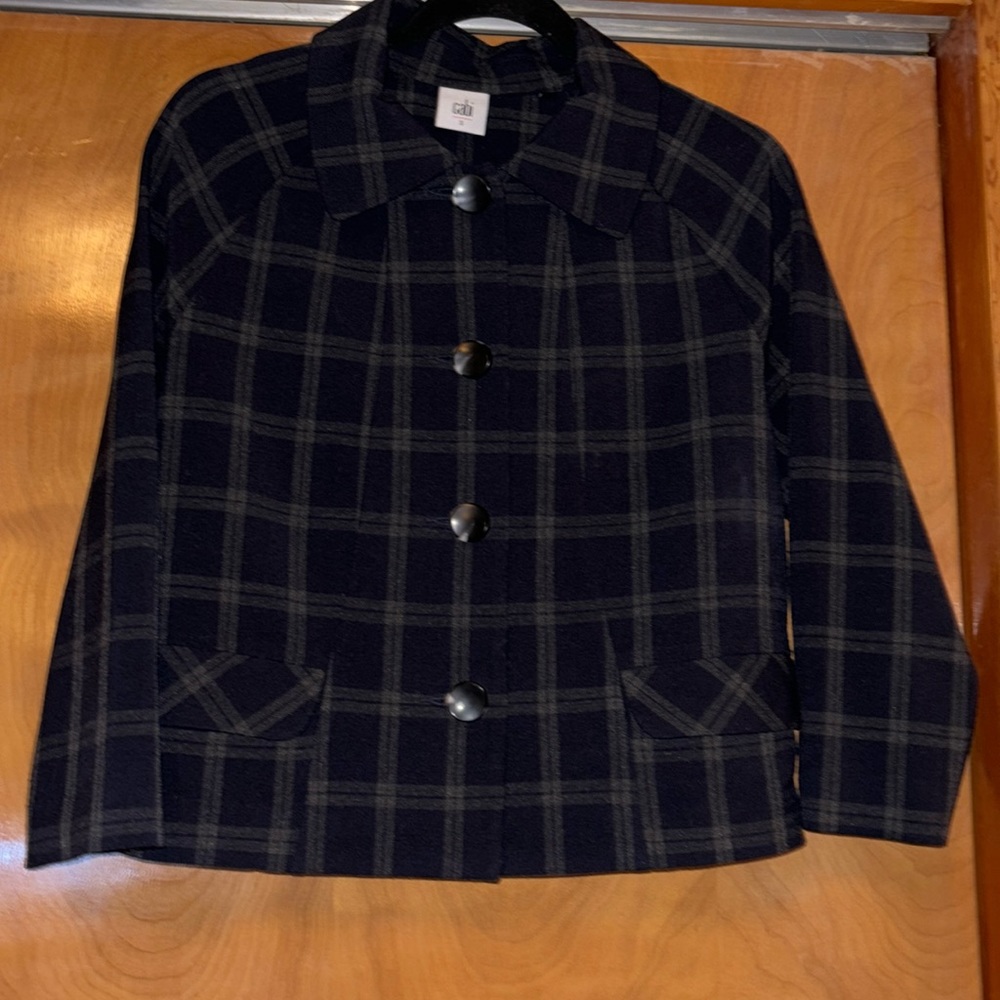 Cabi Connery plaid pants 3572 size 2, jacket 3551 size small